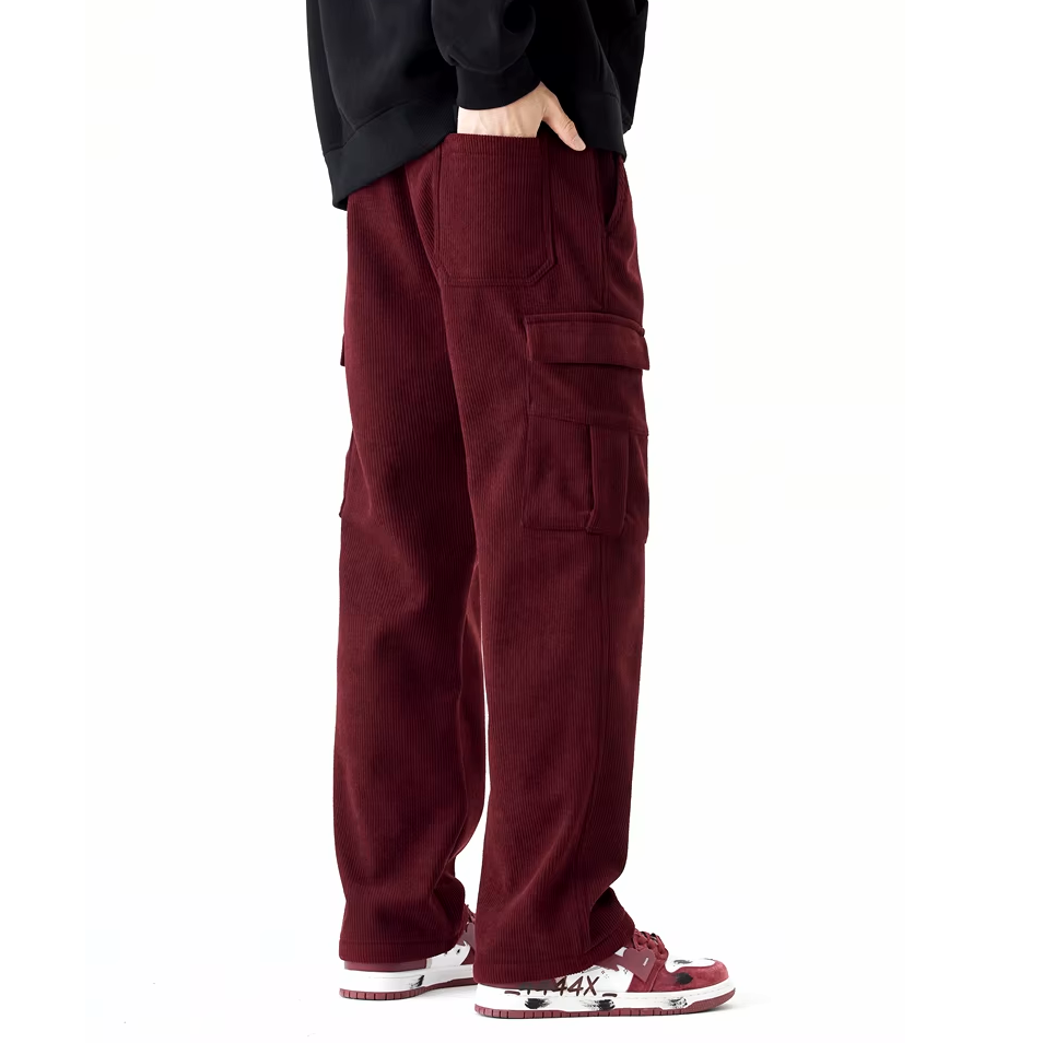 Cordhose mit Fleece-Futter, gerade geschnitten für den Alltag
