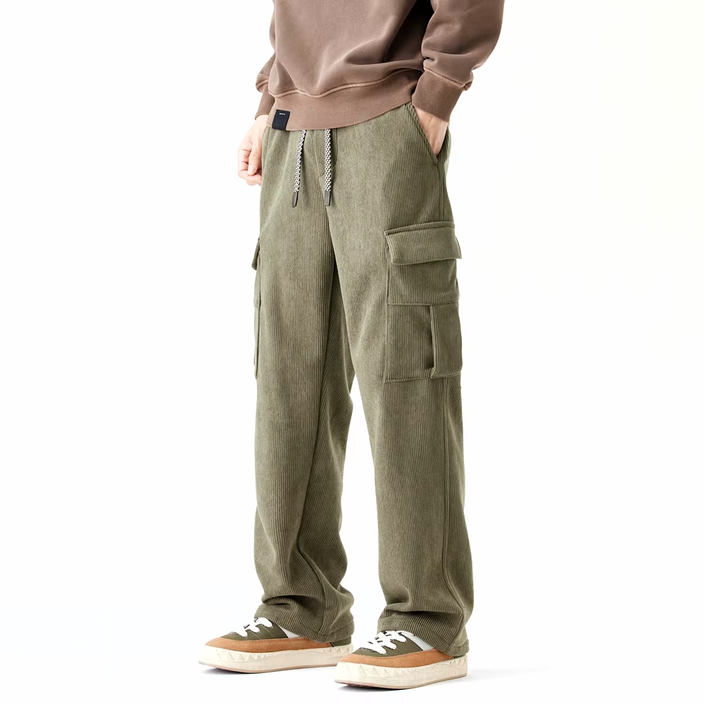 Cordhose mit Fleece-Futter, gerade geschnitten für den Alltag