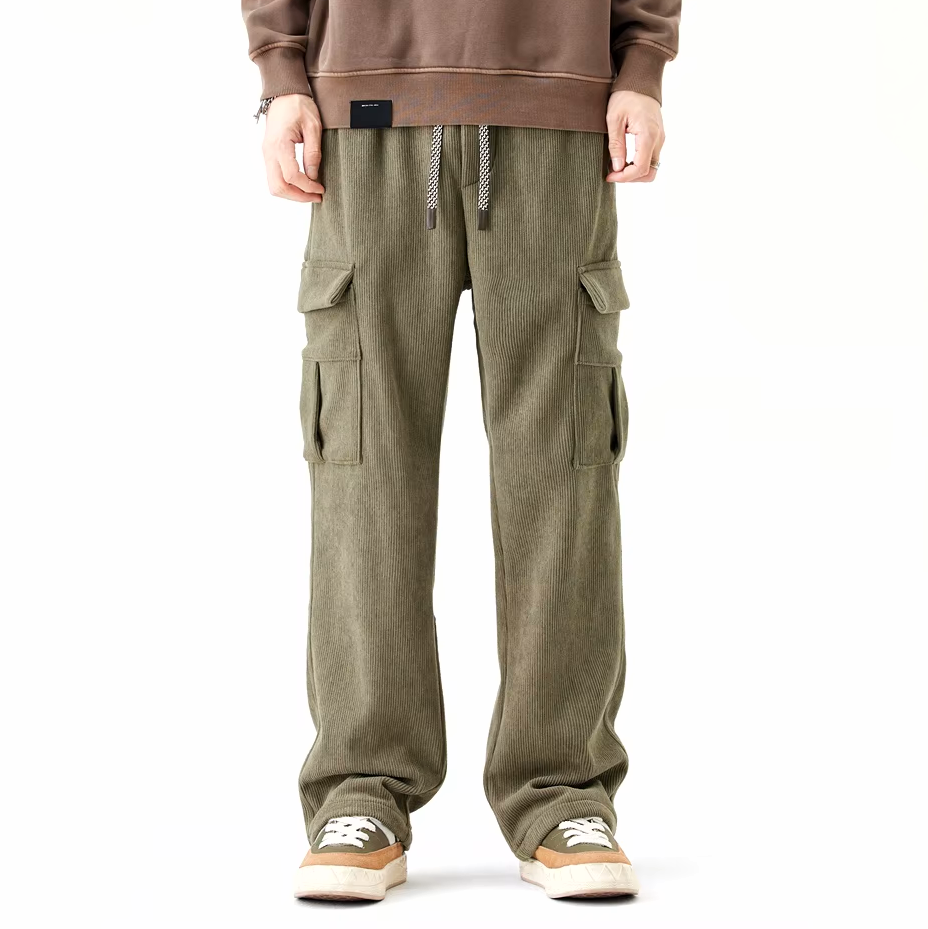 Cordhose mit Fleece-Futter, gerade geschnitten für den Alltag