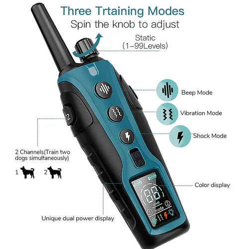 AstraGuard Pro Remote Training Collar for Dogs, 2000M Range, IP67 Waterproof
