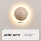 Asterra Travertine Wall Light, Cream Finish, Nordic Minimalist Style