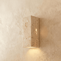 Lámpara de pared Vento de travertino amarillo con diseño moderno en cubo o rectangular