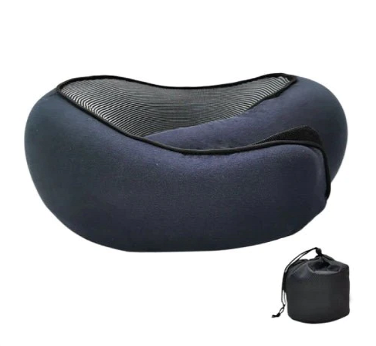 NovaGlide Memory Foam Travel Neck Pillow For All-Day Comfort While Traveling