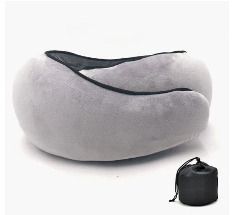 NovaGlide Memory Foam Travel Neck Pillow For All-Day Comfort While Traveling