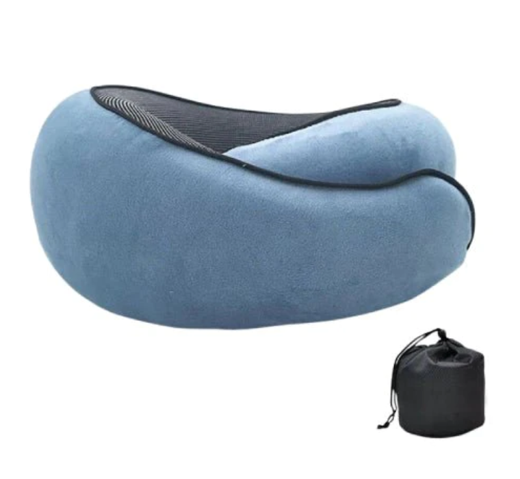 NovaGlide Memory Foam Travel Neck Pillow For All-Day Comfort While Traveling