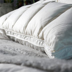 LumaNest Goose Down Pillows, Natural Cotton Cover, Set of Two