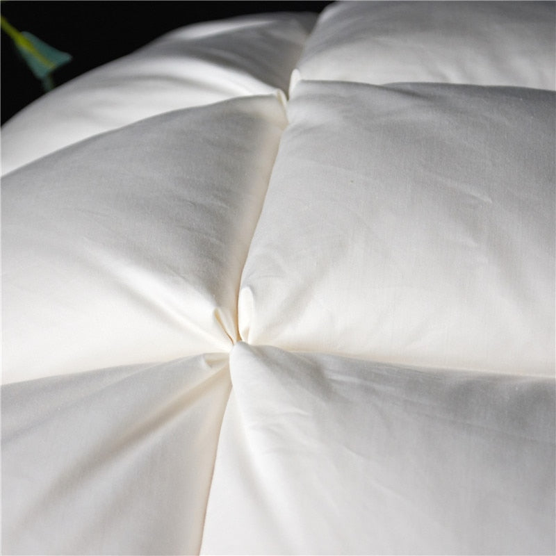 LumaNest Goose Down Pillows, Natural Cotton Cover, Set of Two