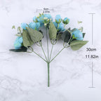 Set di 9 peonie di seta, steli artificiali da 12 pollici in dodici colori