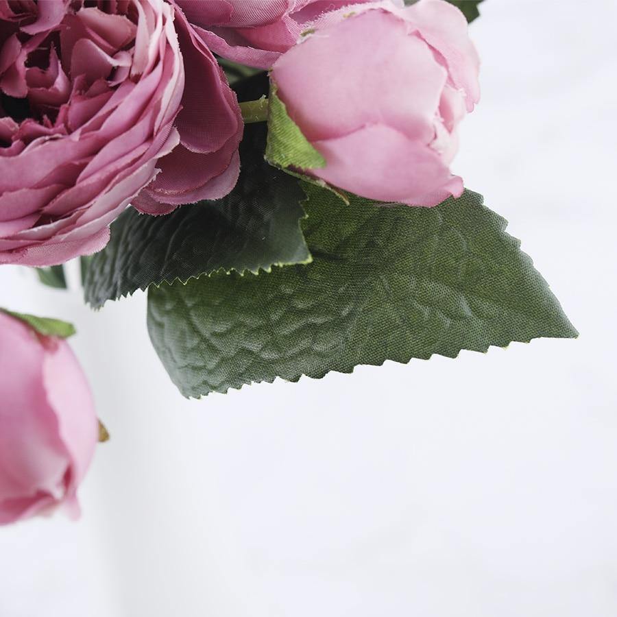 Set di 9 peonie di seta, steli artificiali da 12 pollici in dodici colori
