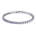 Pulsera unisex AstraLuxe con diseño de cadena de circonitas brillantes