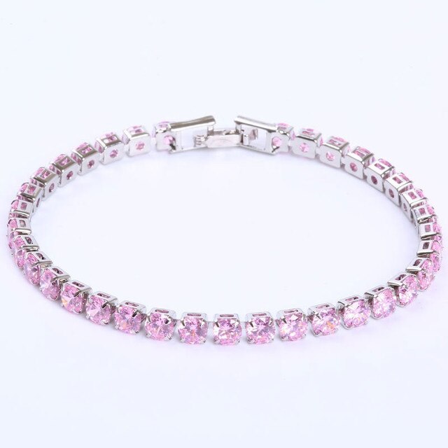 Pulsera unisex AstraLuxe con diseño de cadena de circonitas brillantes