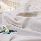 Parure de housse de couette, motif floral et oiseaux Aurelia, coton égyptien