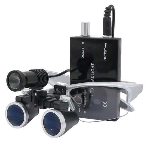 IrisPro-kiikarisuurennuslasit, LED-otsavalo sisältyy, 2.5X tai 3.5X