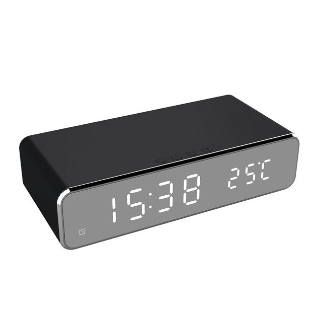 Budzik z ładowaniem bezprzewodowym i wyświetlaczem LED, AstraLume ClockCharge
