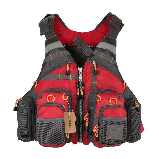 Castaway Angler-Weste mit 11 Taschen zum Angeln im Kajak, Fliegen- und Kanufischen
