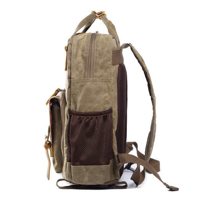Sac à dos photo Rivelo Voyager en toile cirée, sac DSLR avec sangle pour trépied