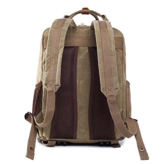 NovaVoyage DSLR Camera Backpack In Waterproof Waxed Canvas