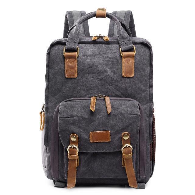 Sac à dos photo Rivelo Voyager en toile cirée, sac DSLR avec sangle pour trépied