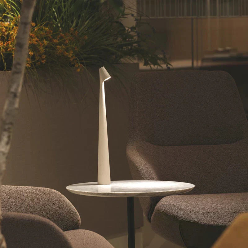 Candeeiro de mesa LED sem fios, design nórdico em alumínio com regulação tátil da intensidade da luz