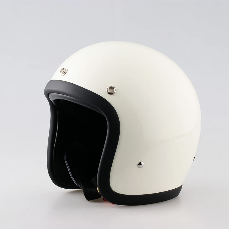 Cască retro de motocicletă AeroGuard, certificată DOT și ECE, cu carcasă din fibră de sticlă