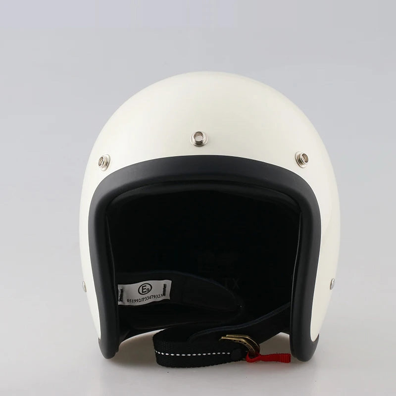 Retro chopper helma s polovičním krytím, certifikace DOT a ECE, VesperRyder
