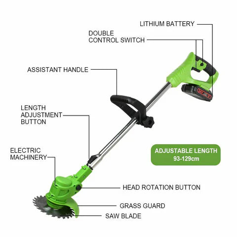 VoltEdge Akku-Rasentrimmer und Rasenkantenschneider, 24 V, Motor mit 18.000 U/min