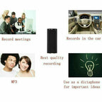 Gravador de voz USB de 8 GB para reuniões, notas e reprodução em movimento