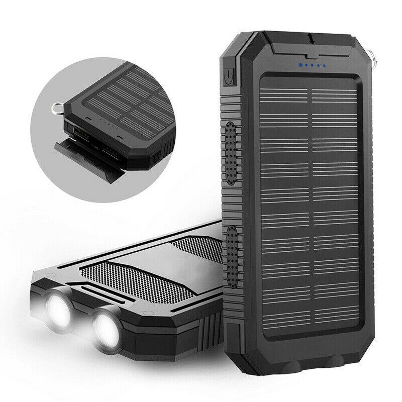 סוללת גיבוי סולארית SolaraGuard בקיבולת 50000mAh עם טעינת USB כפולה
