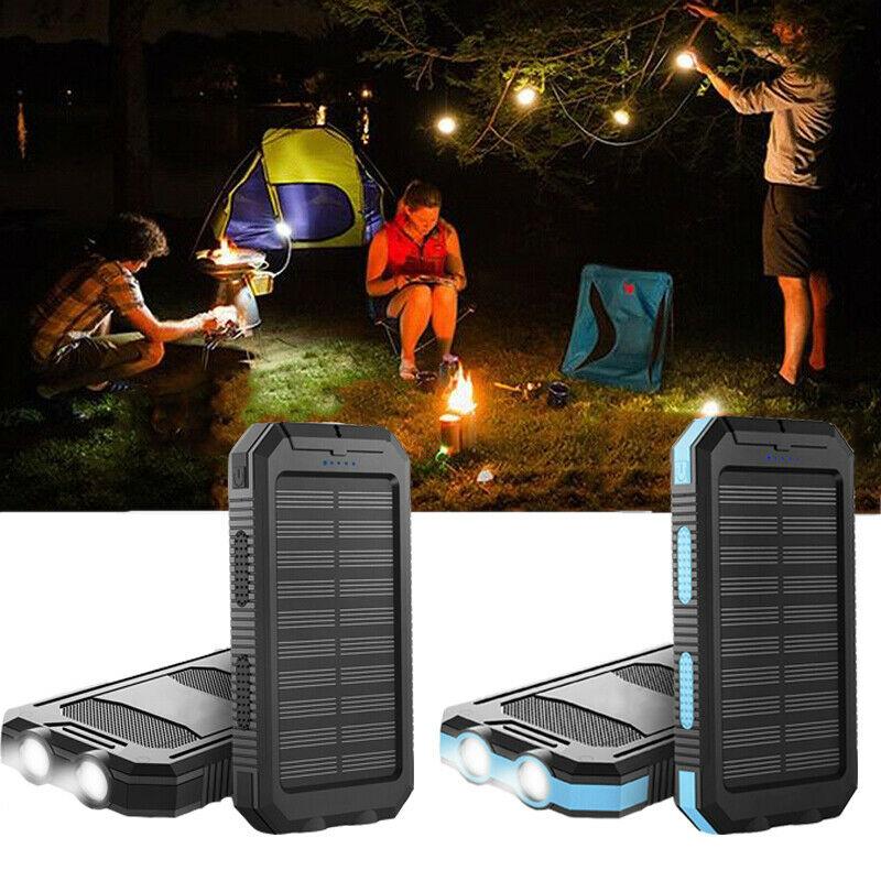 סוללת גיבוי סולארית SolaraGuard בקיבולת 50000mAh עם טעינת USB כפולה