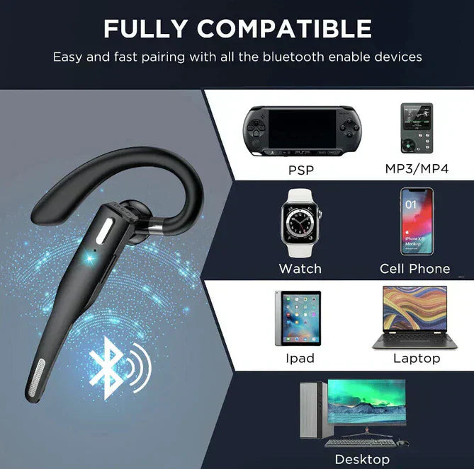 AeroPeak Summit Wireless Bluetooth Headset with Dual-Mic Noise Cancellation