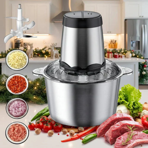 2L Food Chopper with 300W Motor & 4D Stainless Steel Blades for Fast, Even Results - Fioriscas