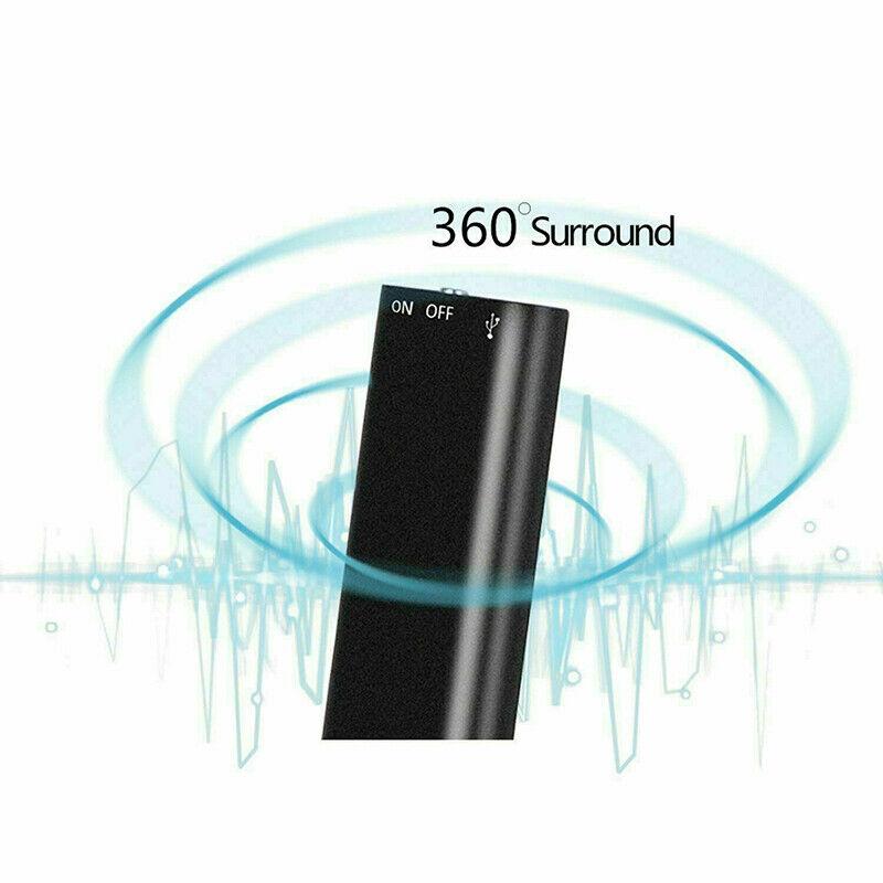 Gravador de voz USB de 8 GB para reuniões, notas e reprodução em movimento
