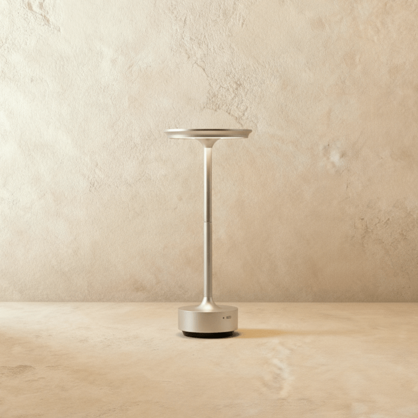 Dobíjecí LED stolní lampa LumaForge s moderním hliníkovým designem