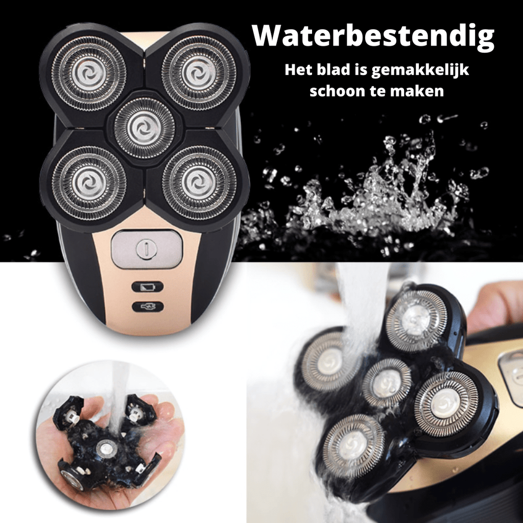 5-i-1 trimmer med flytande rakhuvuden och tillbehör - Fioriscas