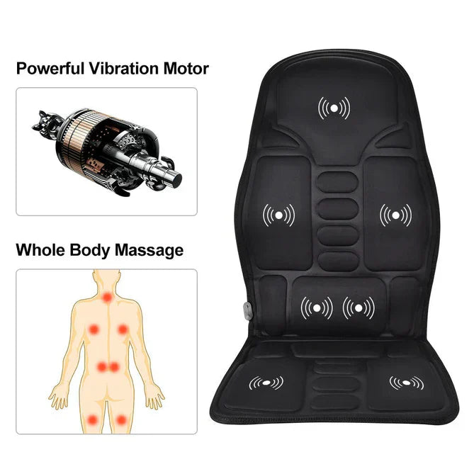 Vyhřívaný masážní polštář LumaRelief Elite s osmi vibračními motorky