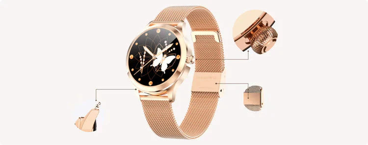 AstraNova Luxe Smartwatch For Women With Crystal Display And Health Tracking