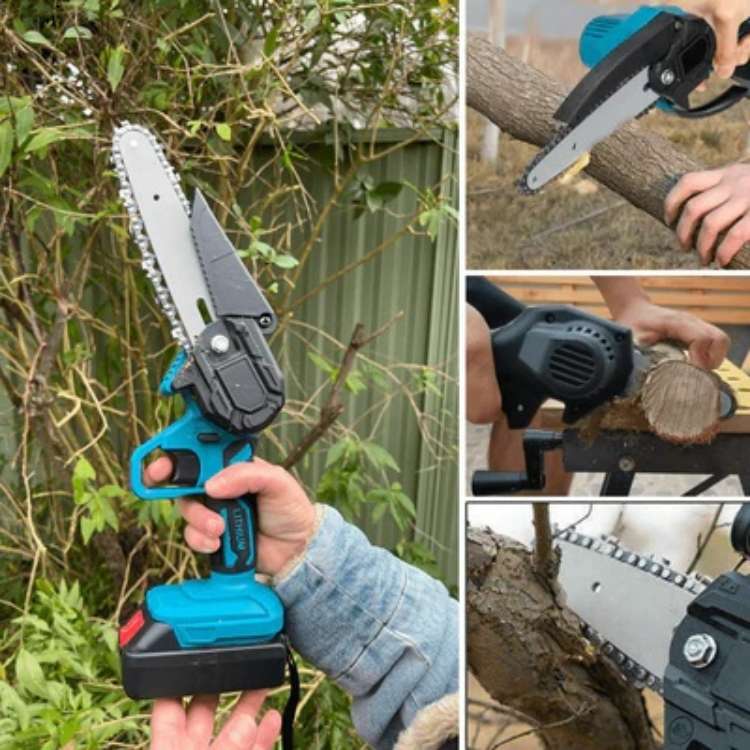 Mini Cordless Chainsaw, LumaSaw 6-Inch Chain, Lightweight One-Hand Grip