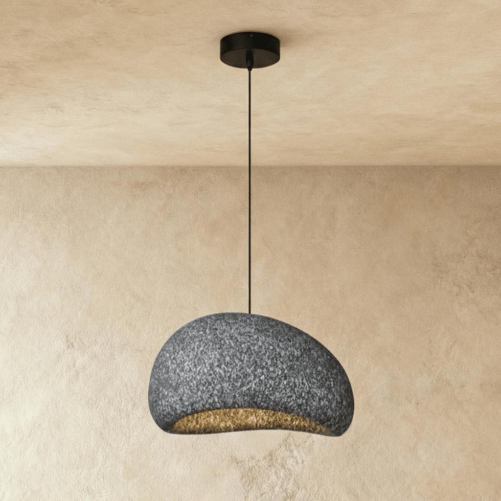 Candeeiro Pendente Cloudveil Sand Inspirado no Minimalismo Wabi Sabi