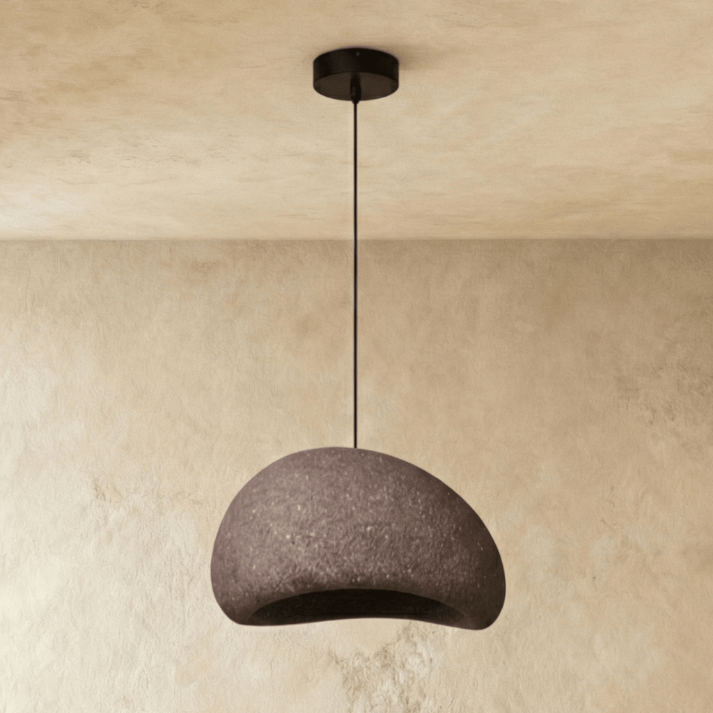 Candeeiro Pendente Cloudveil Sand Inspirado no Minimalismo Wabi Sabi