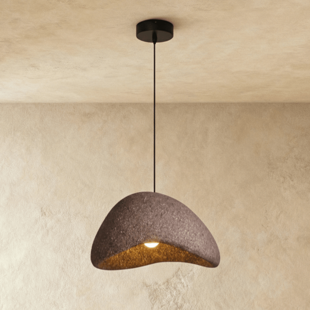 Candeeiro Pendente Cloudveil Sand Inspirado no Minimalismo Wabi Sabi