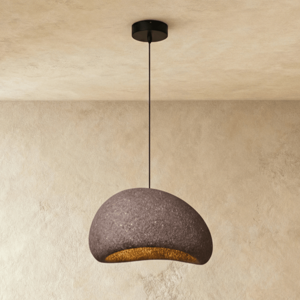 Candeeiro Pendente Cloudveil Sand Inspirado no Minimalismo Wabi Sabi