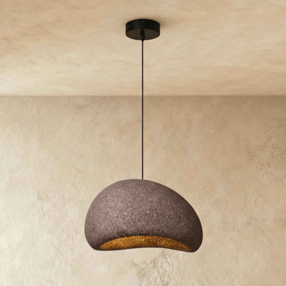 Candeeiro Pendente Cloudveil Sand Inspirado no Minimalismo Wabi Sabi