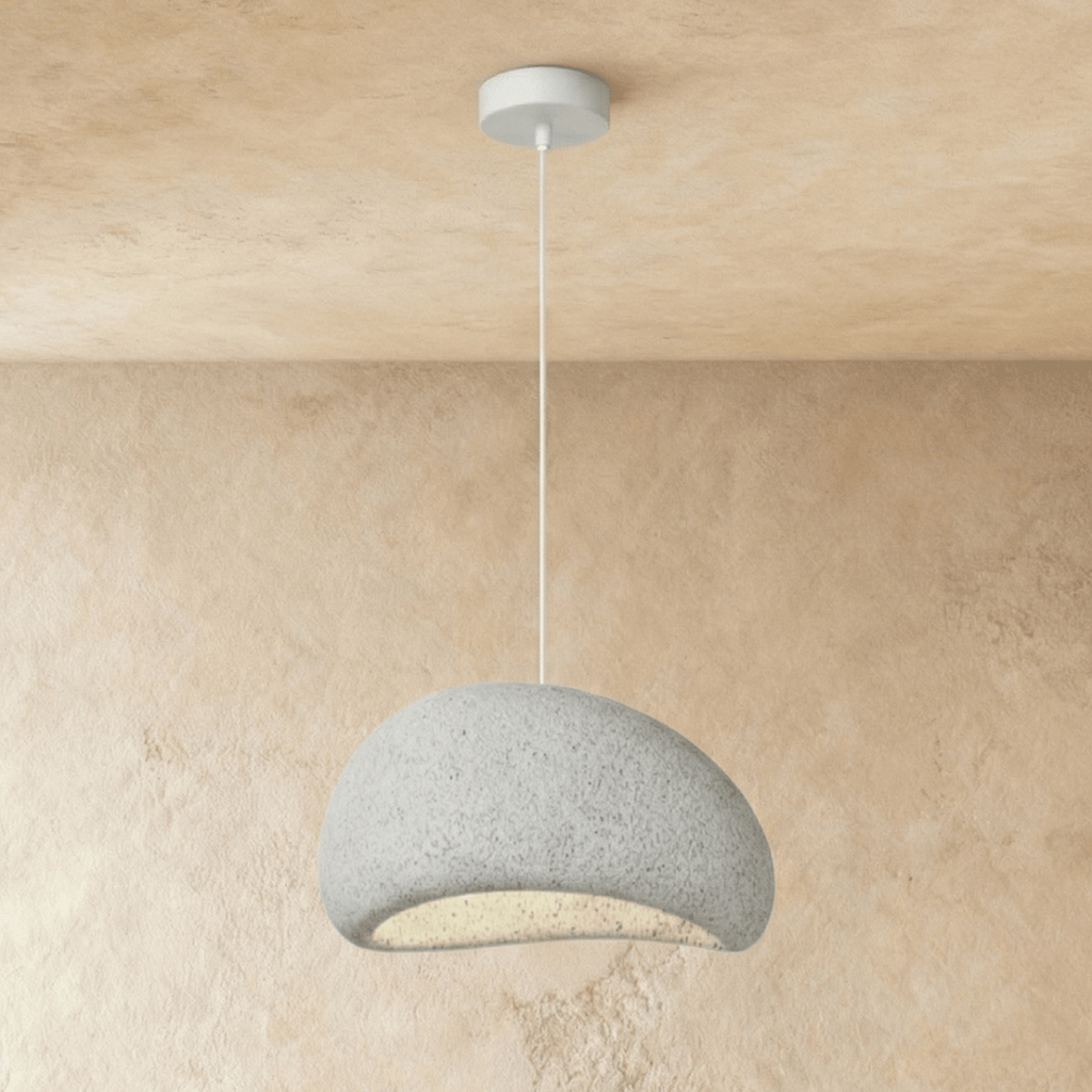 Candeeiro Pendente Cloudveil Sand Inspirado no Minimalismo Wabi Sabi