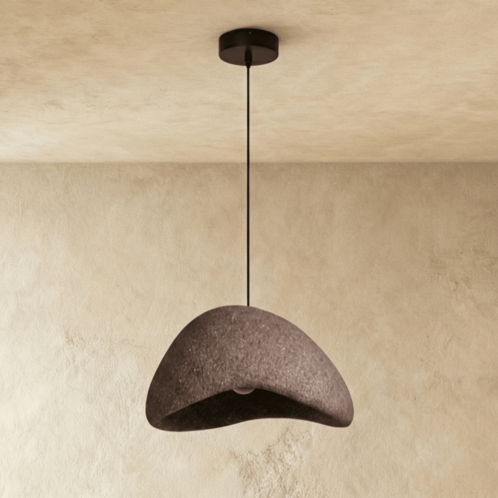 Candeeiro Pendente Cloudveil Sand Inspirado no Minimalismo Wabi Sabi