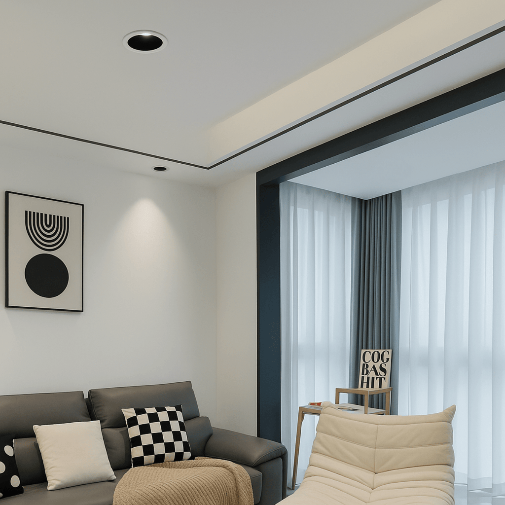 Spot encastré LED NovaSilis réglable pour plafonds modernes