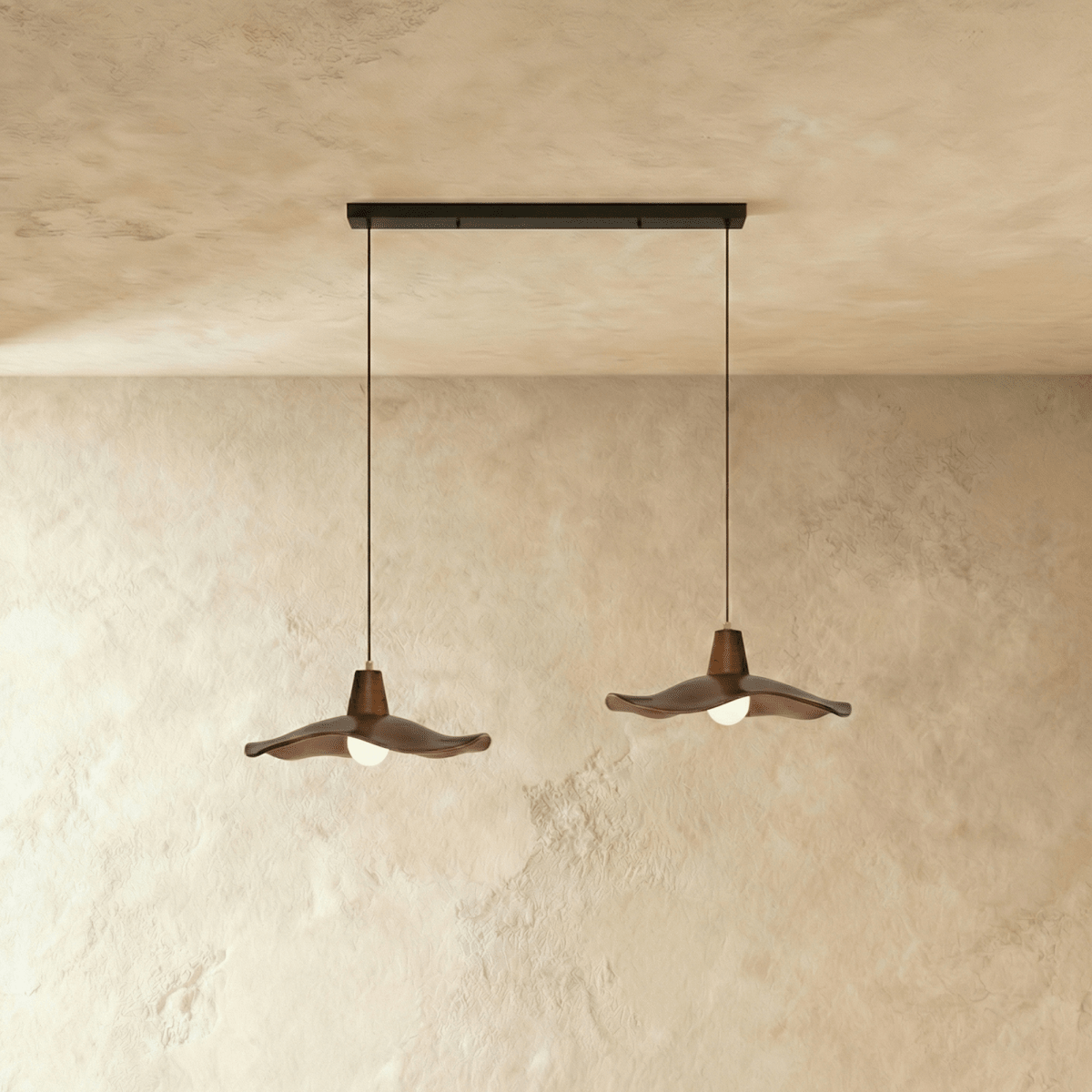 Lámpara colgante nórdica LumaWabi Wabi Sabi para interiores modernos con acabado pulido