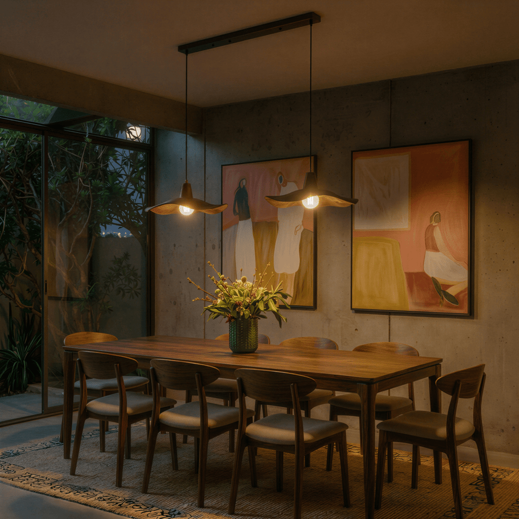 Lámpara colgante nórdica LumaWabi Wabi Sabi para interiores modernos con acabado pulido