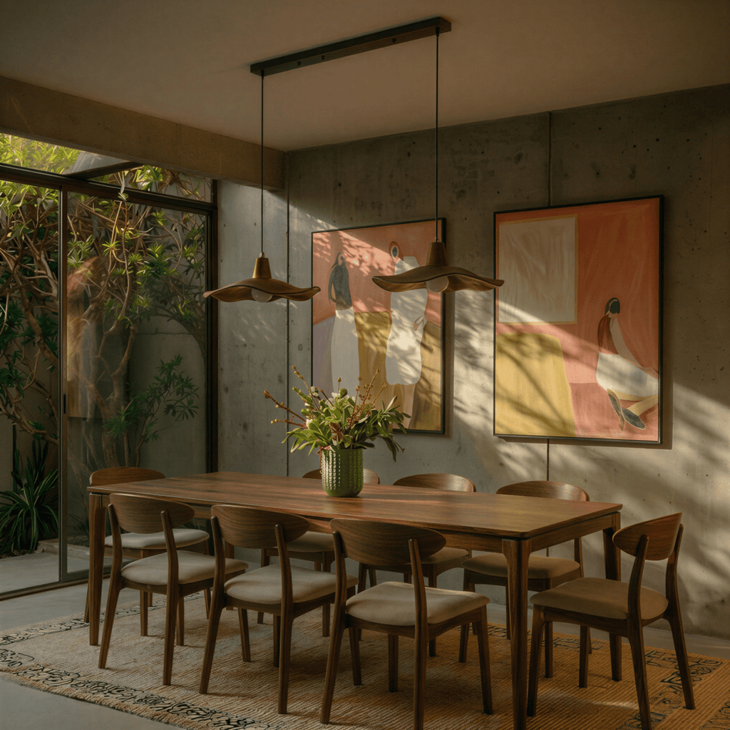 Lámpara colgante nórdica LumaWabi Wabi Sabi para interiores modernos con acabado pulido