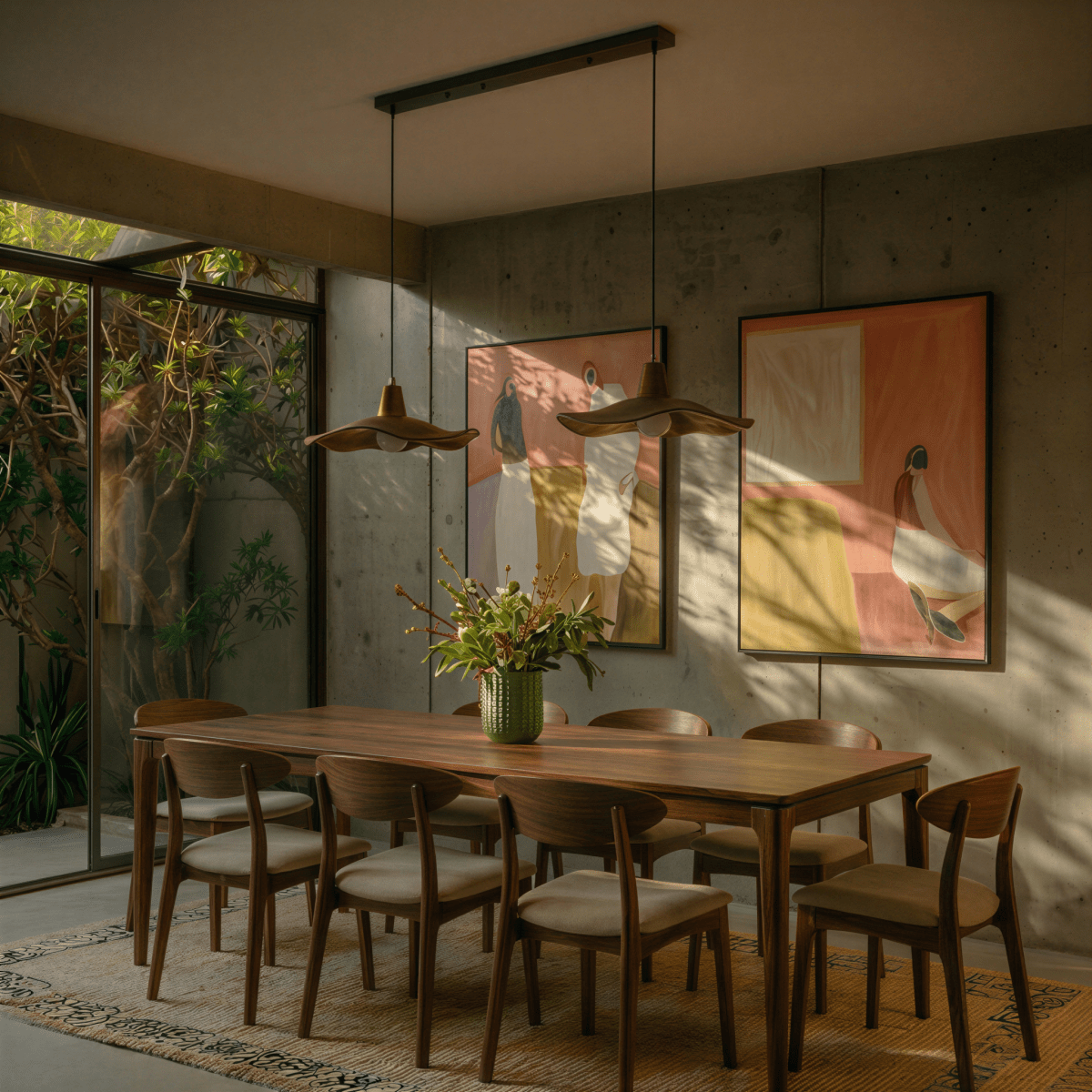 Lámpara colgante nórdica LumaWabi Wabi Sabi para interiores modernos con acabado pulido
