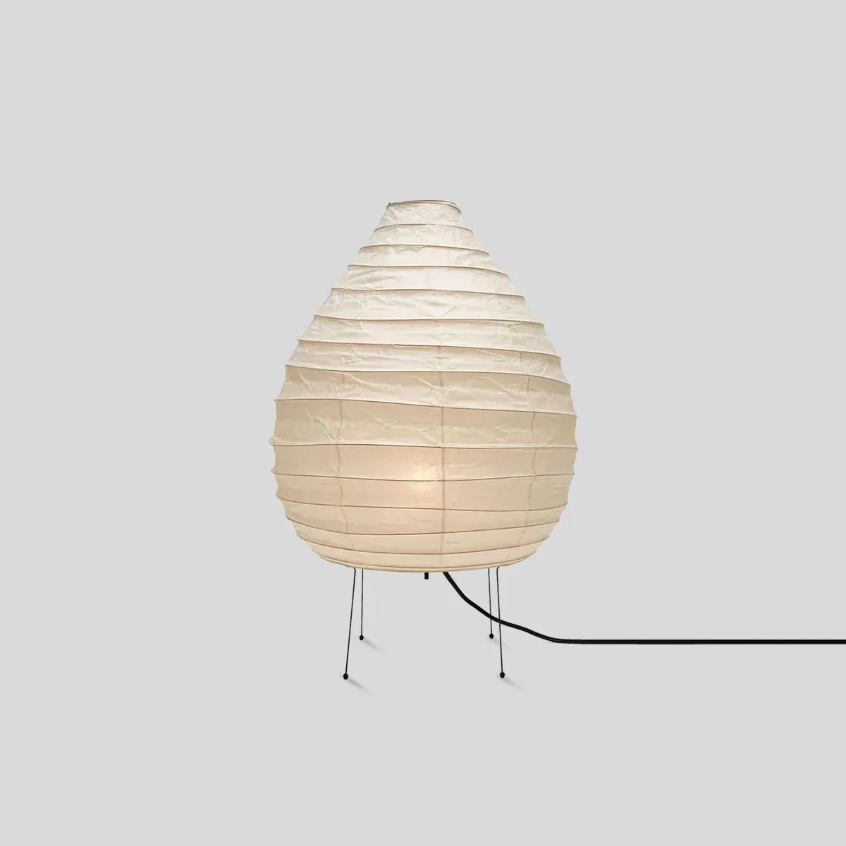 NoriGlow Rice Paper Table Lamp For Bedroom With Japanese Minimalist Glow